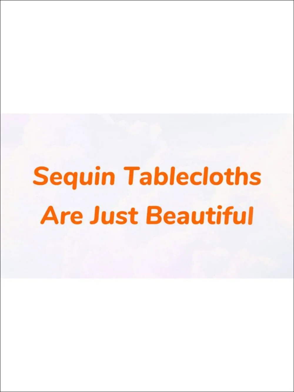Sequin Tablecloth Rectangular Overlay Party Dining Table Cover